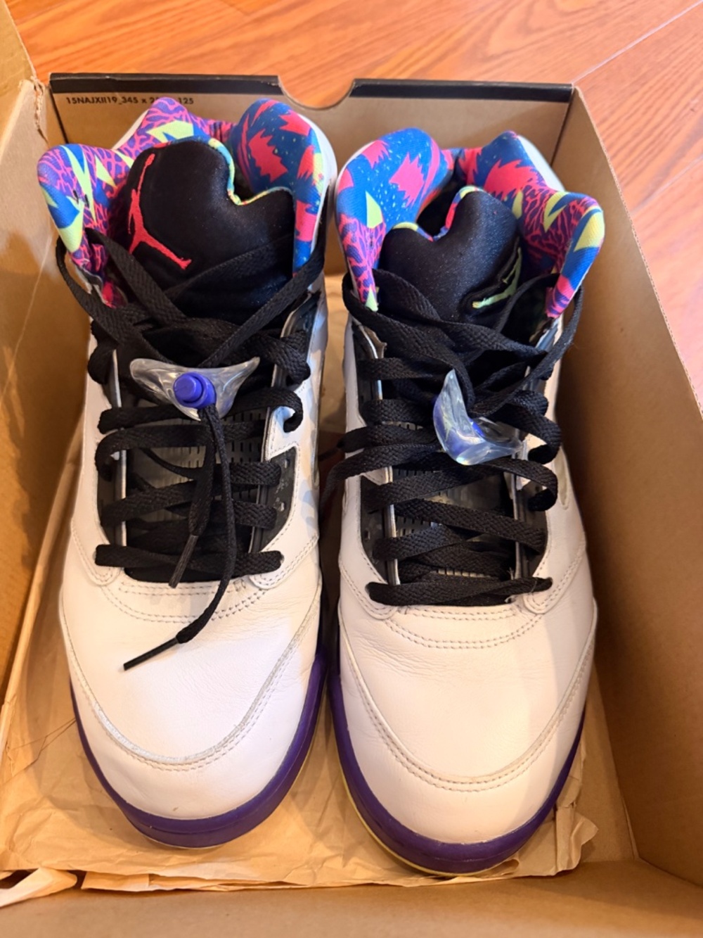 Air Jordan 5 Retro SE "What Air Jordan 5 Retro SE "What The" White Purple Yellow - Picture 5 of 6